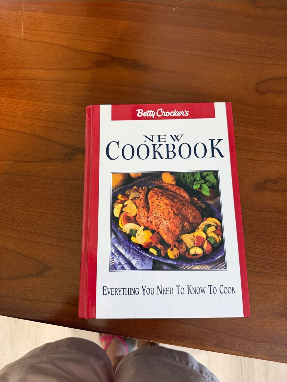 Betty Crocker Cookbook with Red and White Cover and Colorful Food Photo
